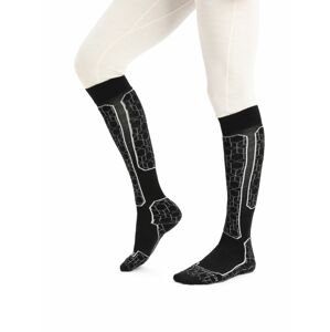 Pánské ponožky ICEBREAKER Mens Ski+ Medium OTC Alpine Geo, Black/Snow velikost: XL