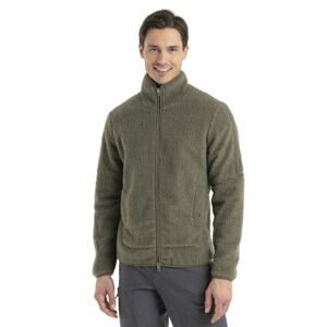 ICEBREAKER Mens RealFleece High Pile LS Zip, Loden velikost: L