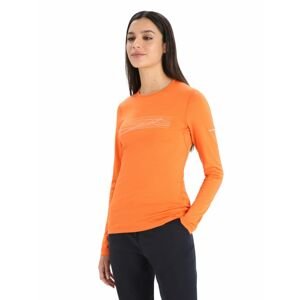 Dámské triko dlouhý rukáv ICEBREAKER Wmns 200 Oasis LS Crewe Ski Stripes, Flash velikost: XS