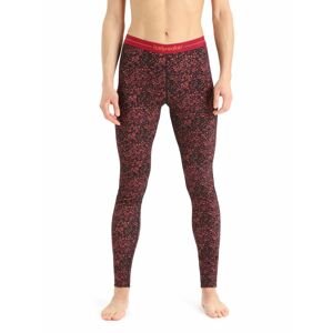 Dámské spodky ICEBREAKER Wmns 200 Oasis Leggings Lichen, Black/Cherry/Flash/Aop velikost: L