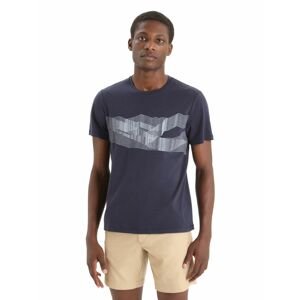 ICEBREAKER Mens Central Classic SS Tee St Anton, Midnight Navy velikost: M