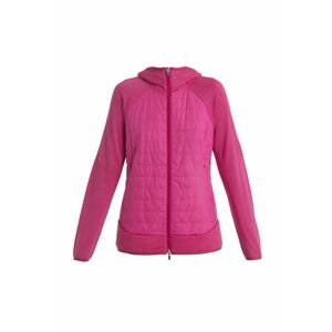 ICEBREAKER Wmns Merino Quantum Hybrid LS Zip Hoodie, Electron Pink/Tempo velikost: XS