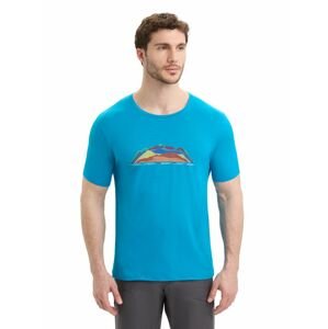 ICEBREAKER Mens Tech Lite II SS Tee TBC, Geo Blue velikost: L