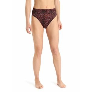 Dámské kalhotky ICEBREAKER Wmns Queens High Cut Brief, Black/Cherry/Flash/Aop velikost: S