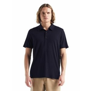 Pánské merino polo triko ICEBREAKER Mens Tech Lite II SS Polo, Midnight Navy velikost: XL