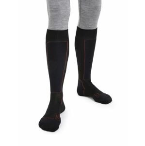 Pánské merino ponožky ICEBREAKER Mens Ski+ Medium OTC, Black/Royal Navy/Espresso velikost: 42-44 (M)
