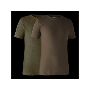 Tričko Deerhunter Basic 2 kusy Barva: Adventure Green mel/Brown Leaf mel., Velikost: 3XL