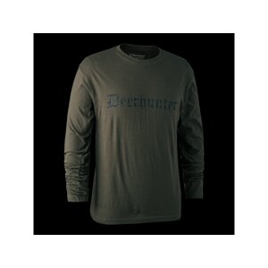 Lovecké tričko Deerhunter logo dl. rukáv Barva: Bark Green, Velikost: 4XL