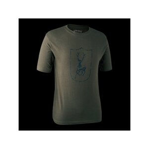 Lovecké tričko Deerhunter logo jelen Barva: Bark Green, Velikost: M