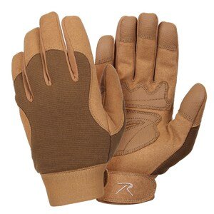 ROTHCO Rukavice MILITARY MECHANICS COYOTE BROWN Barva: COYOTE BROWN, Velikost: S