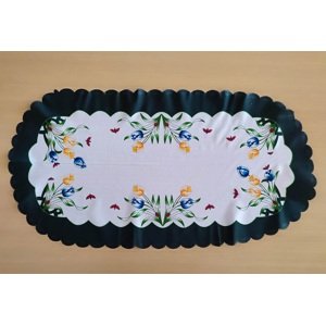 Top textil Dekorační ubrus Tulipán, 80x40cm, zelený